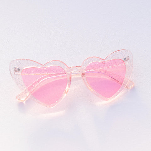 Kids Toddler Heart Barbie Sunglasses Cream