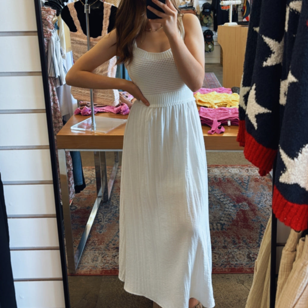 Sunset Knit Top Sleeveless Midi Dress