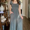Best Catch Square Neck Jumpsuit Ash Jade