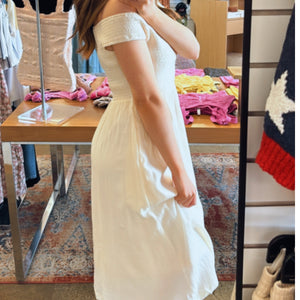 Everything An More Smocked Cotton Midi Dress