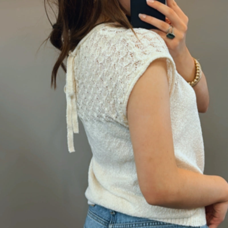 Pretty Ways Eyelet Sweater Top