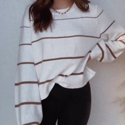 When I Go Acid Washed Sweater Rust