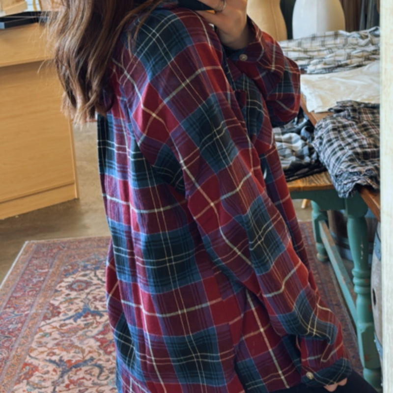 Hanna Flannel Shirt Red