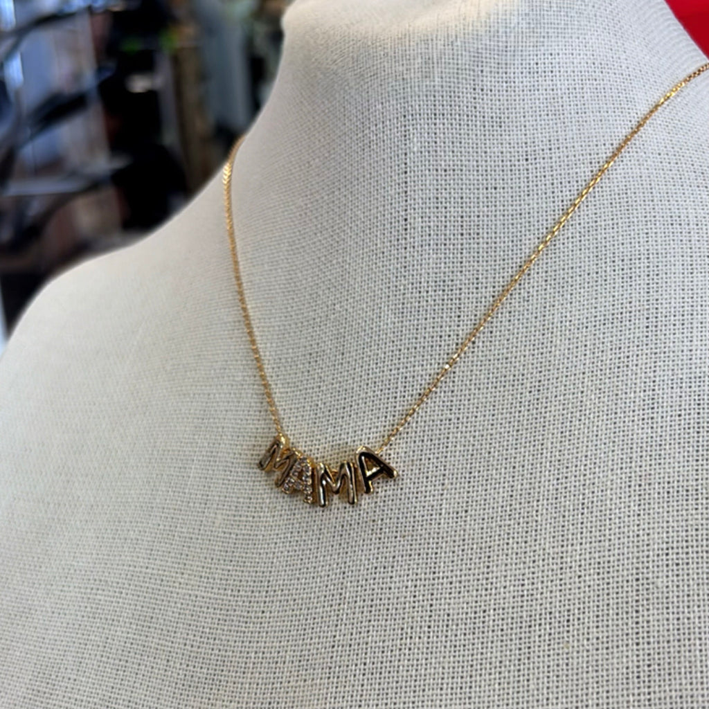 Mama Bubble Letter Necklace