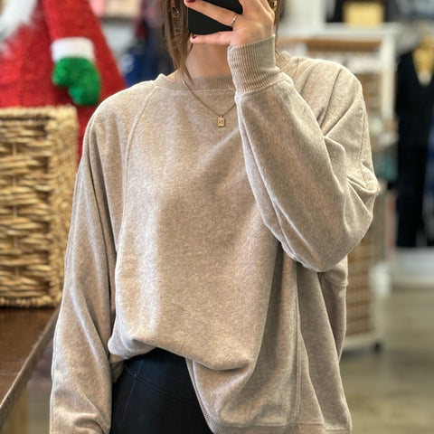 When I Go Acid Washed Sweater Rust