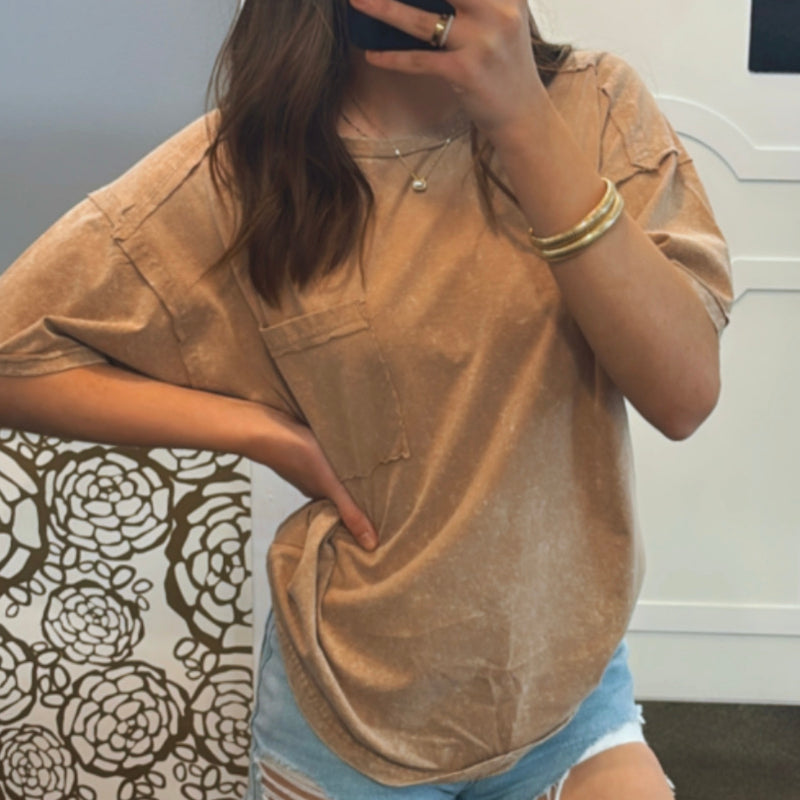 Moments Like This Washed Pocket Tee
