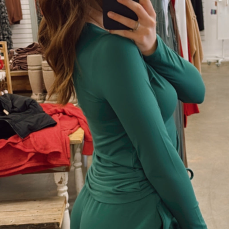 Butter Soft Long Sleeve Top Green