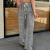 Head Start Leopard Print Linen Pants