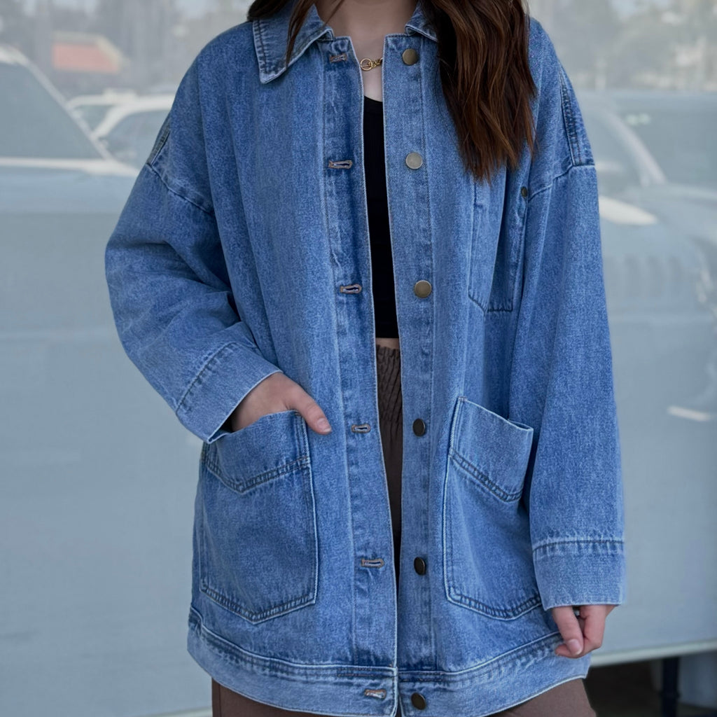Xander Over Sized Denim Jacket Medium Denim