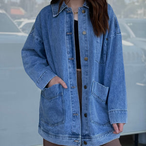 Xander Over Sized Denim Jacket Medium Denim