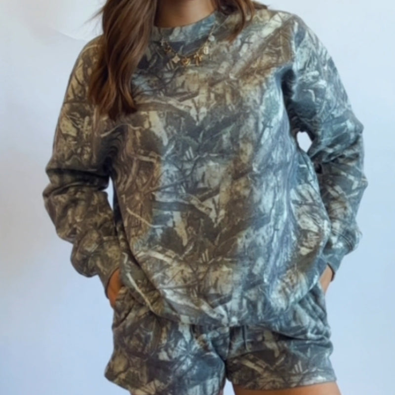 Wink Exclusive Camo Crew Neck Sweatshirt