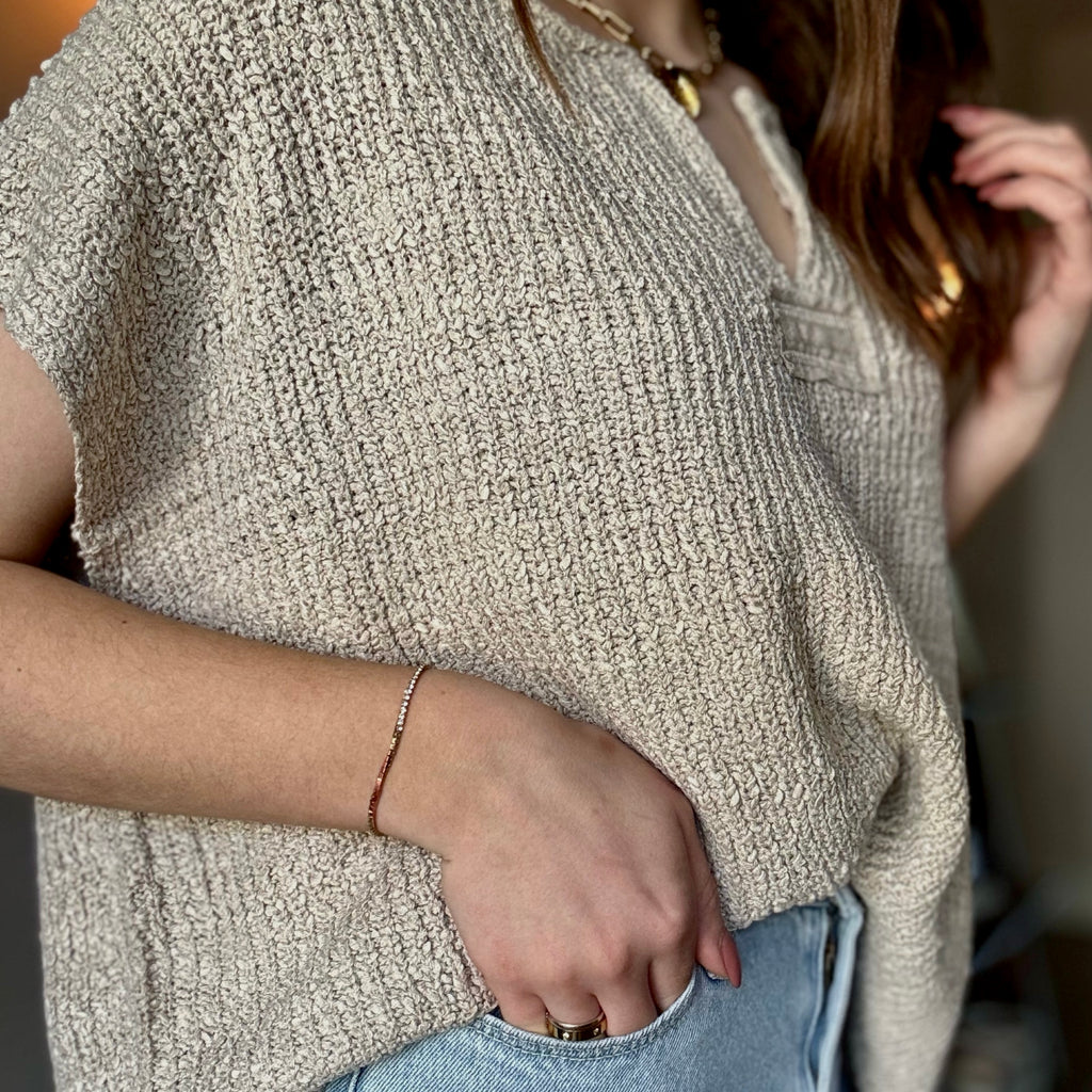 Interested In You Sweater Top Mocha
