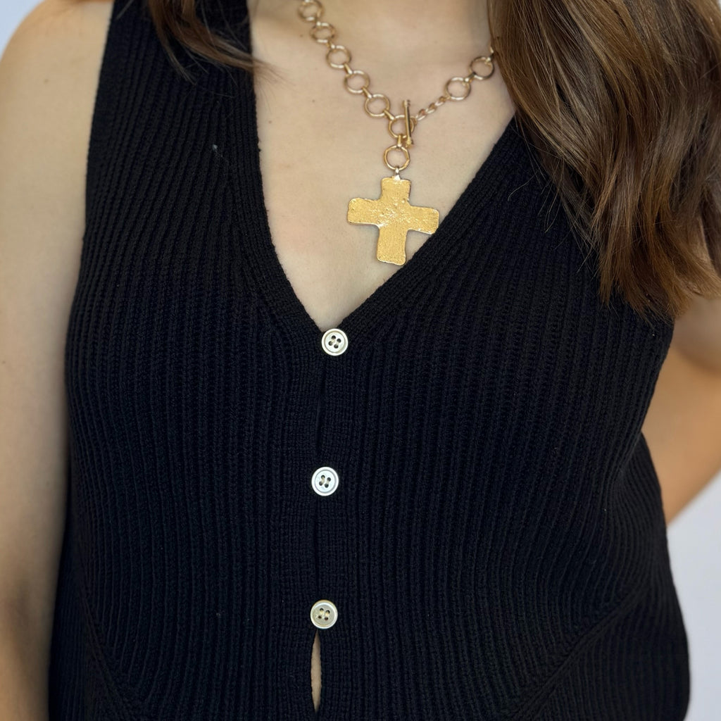 Payton Button Up Sweater Vest