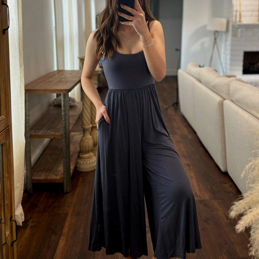 In A Dream Wide Leg Jumpsuit Blue