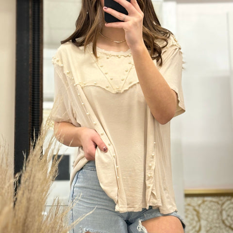 The Better Short Sleeve Button Down Top