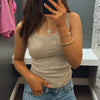 Never Say Never Reversible acid Tank Top Mocha