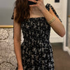 Follow Along Floral Print Dress Black