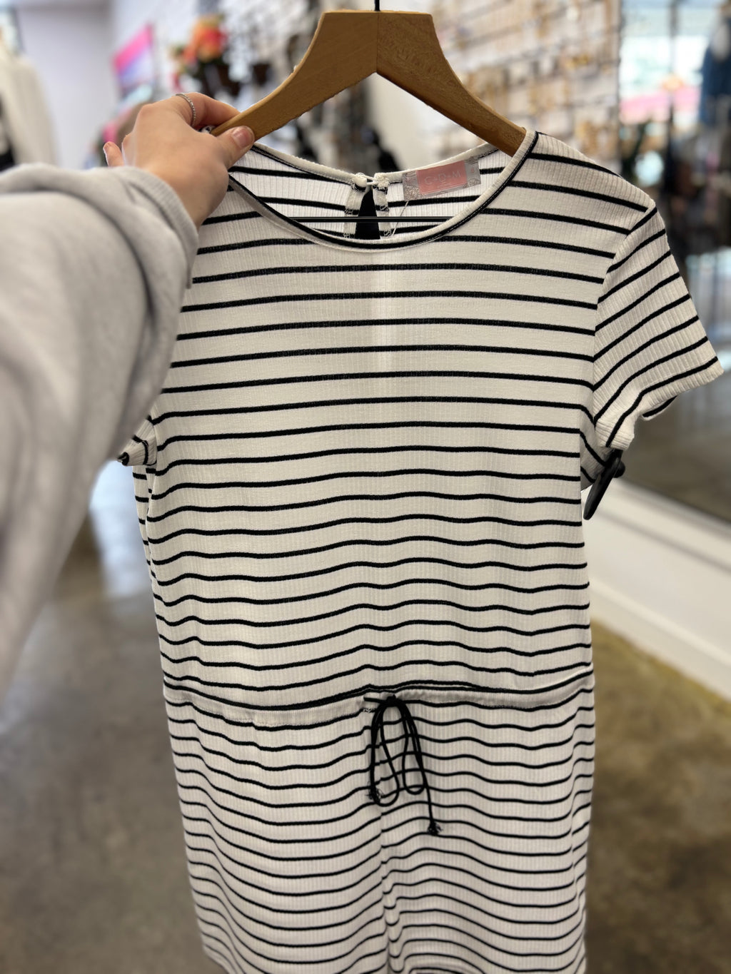 Stylish striped romper