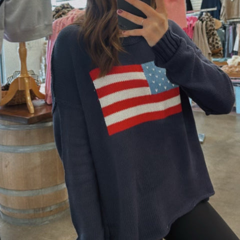 When I Go Acid Washed Sweater Rust