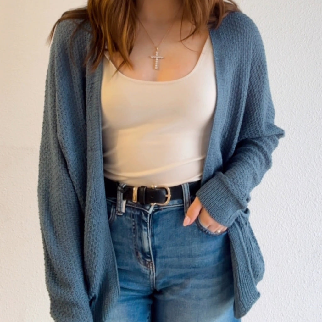 Ally Knitted Light Weight Cardigan Teal