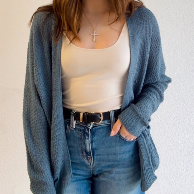 Ally Knitted Light Weight Cardigan Teal