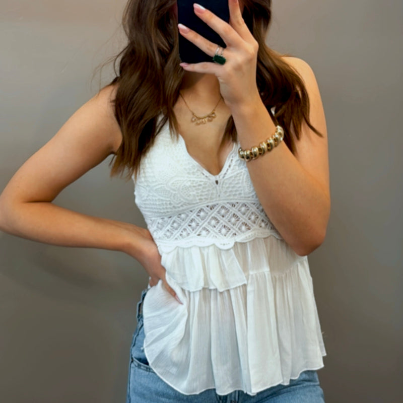 Feels Like Summer Crochet Lace Bralette Top
