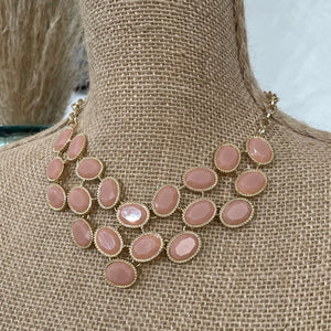 Gold Tone  Necklace With Earrings