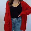 Kinzy Oversized Open Front Cardigans With Pockets