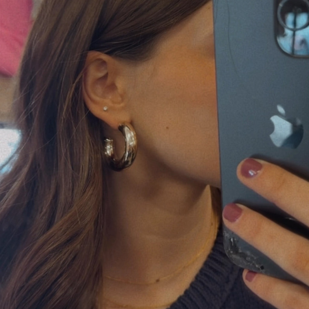 Thick Style Hoop Earrings