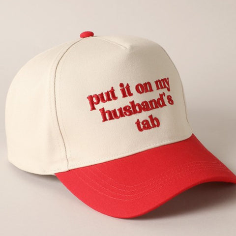 Put It On My Husband Tab Cap Black