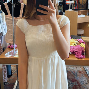 Everything An More Smocked Cotton Midi Dress