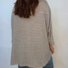 The Amber Dolmen Sleeve Stiped Top Black