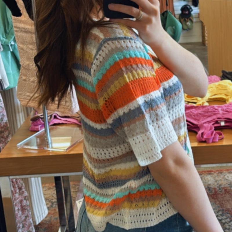 Theo Muilt Colored Sweater Top