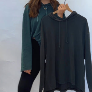 Mineral Washed Drawstring Hoodie