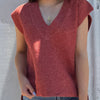 Our Time Sweater Vest With Side Slits Rust
