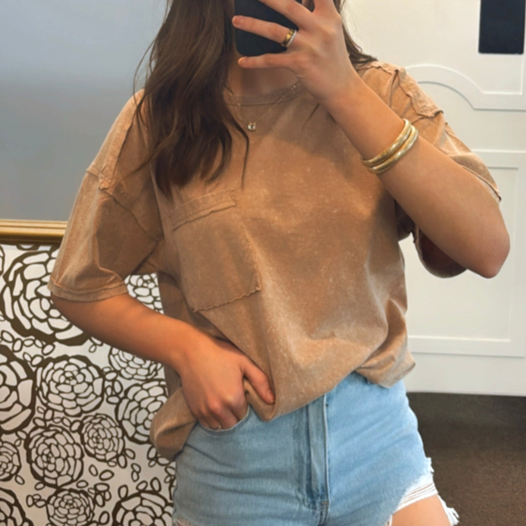 Moments Like This Washed Pocket Tee