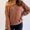 Willa Round Neck Waffle Knit Top