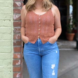 Cute Girl Summer Button Down Knit Top