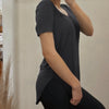 Super Chic V-Neck Short Sleeve Top Navy