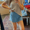 Life Lately Wrap Front Denim Skort