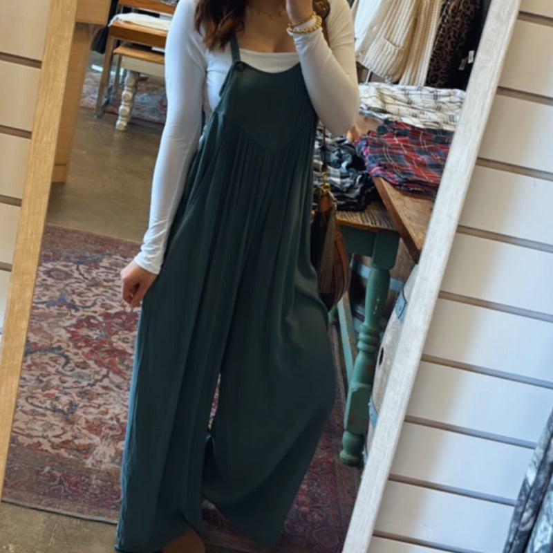 All I Need Jumpsuit With Adjustable Straps Ash Jade