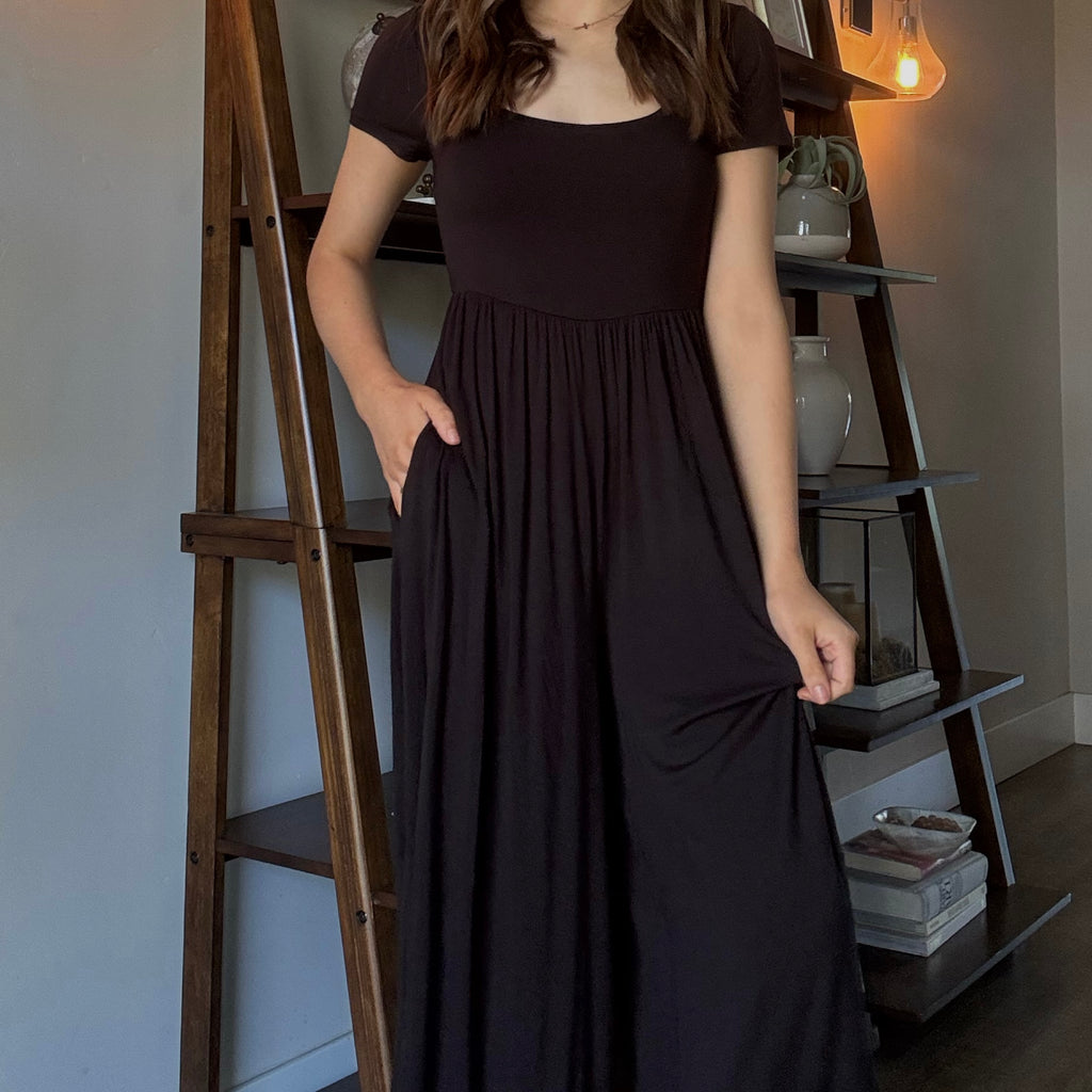 Best Catch Square Neck Jumpsuit Black