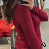Butter Soft Long Sleeve Top Burgundy