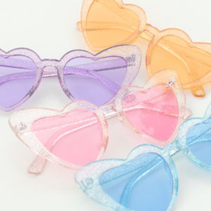 Glitter Girl Heart Sunglasses Pink