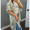 Fun In The Sun Crochet Trim Printed Kimono