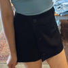Tinley Button Front Skort Black