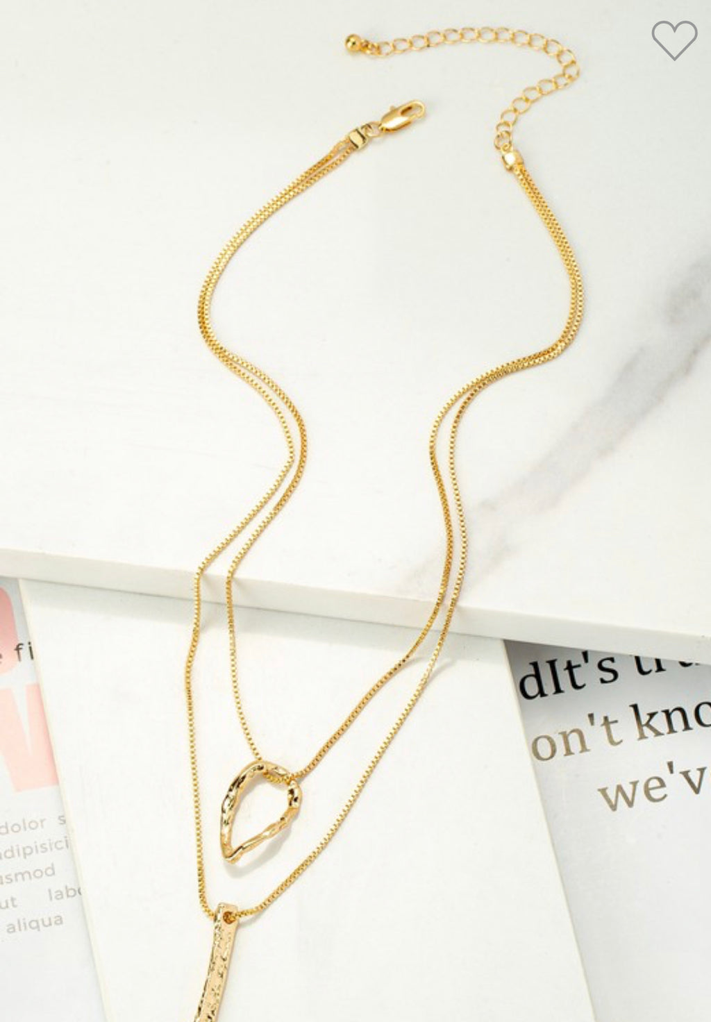 Link And Bar Necklace