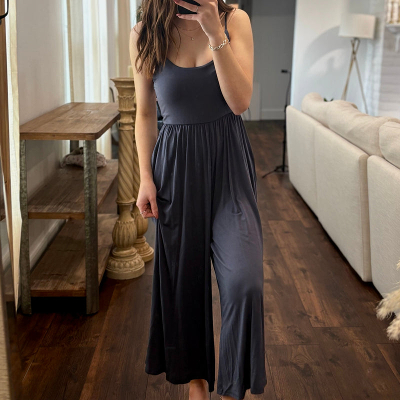 In A Dream Wide Leg Jumpsuit Blue