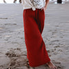 Every Day Linen Pants With Smocked Waistband Black