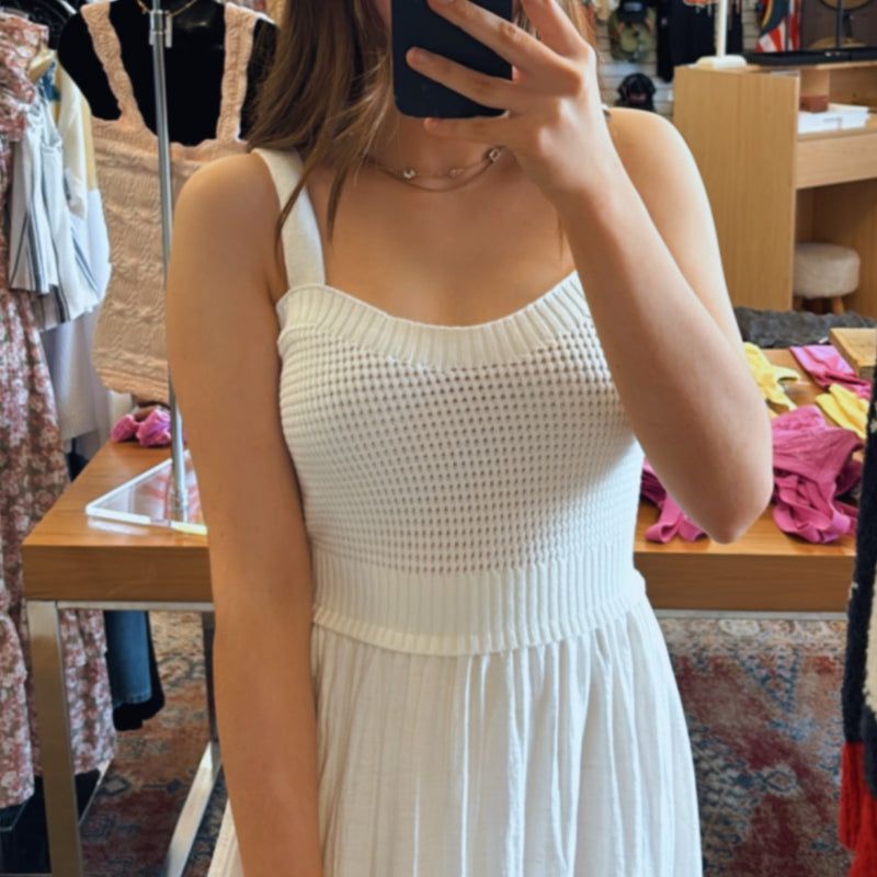 Sunset Knit Top Sleeveless Midi Dress